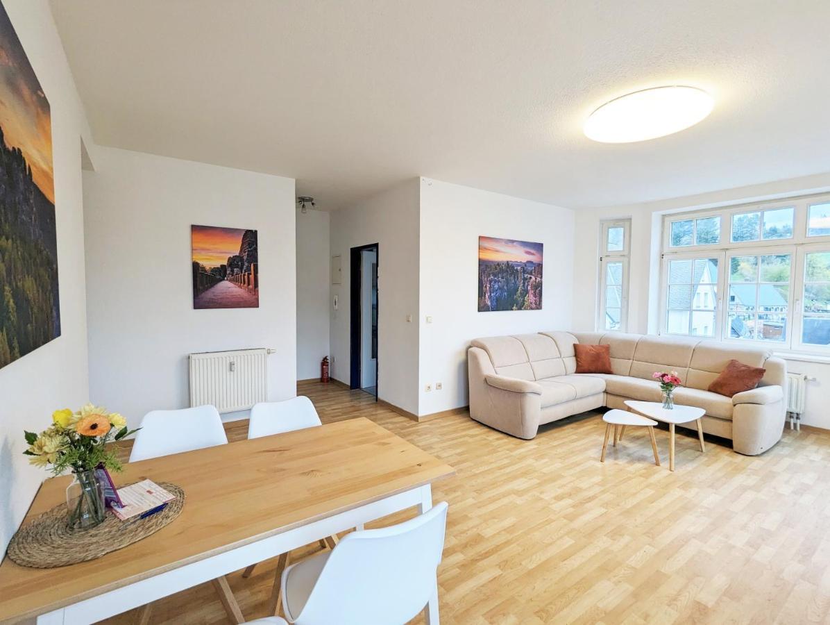 Lichtdurchflutete Helle Wohnung Mit Garten Sauna & Pool - Hw3 Sebnitz Luaran gambar