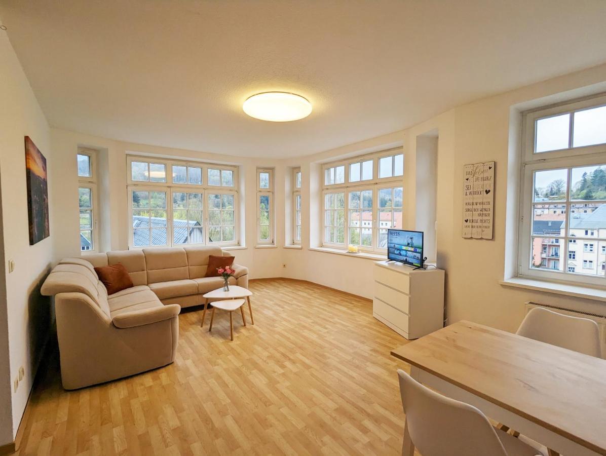 Lichtdurchflutete Helle Wohnung Mit Garten Sauna & Pool - Hw3 Sebnitz Luaran gambar