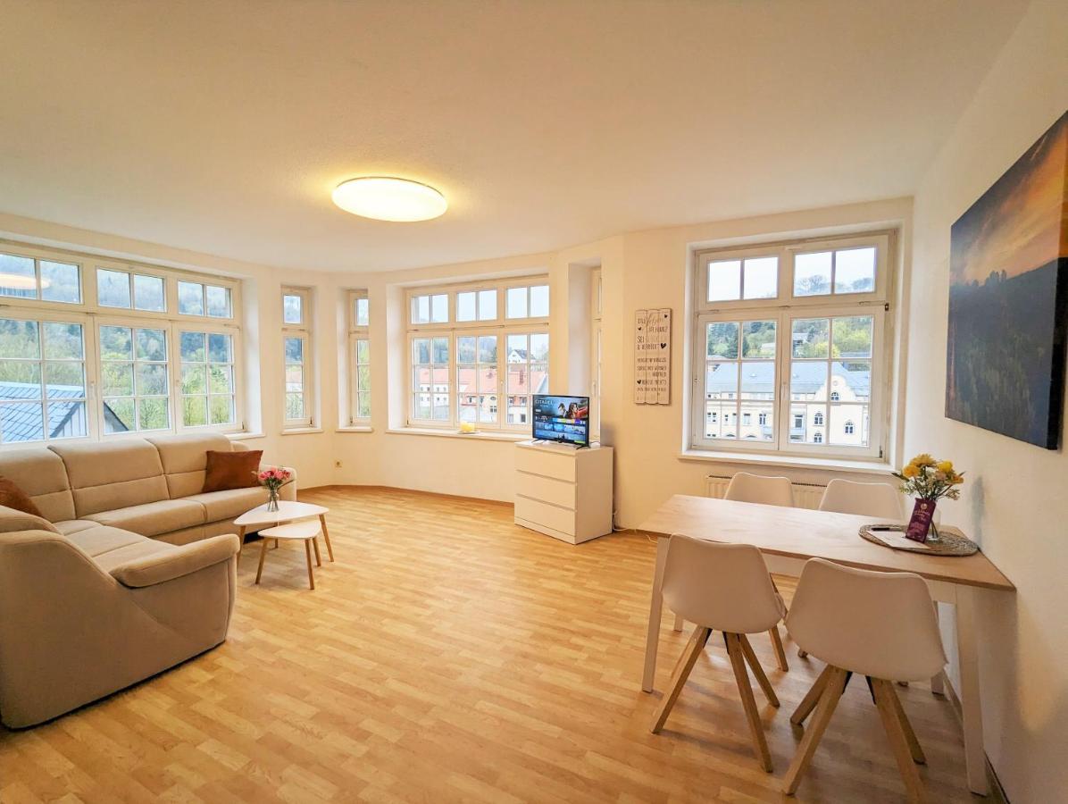 Lichtdurchflutete Helle Wohnung Mit Garten Sauna & Pool - Hw3 Sebnitz Luaran gambar